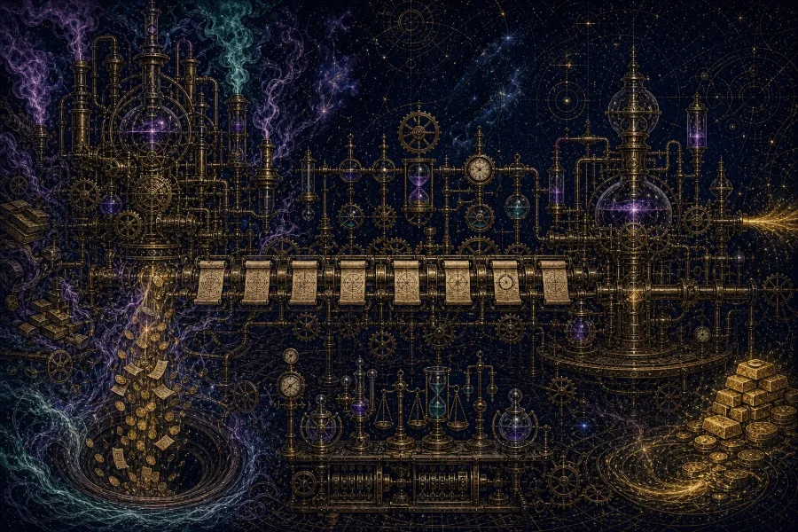 Engraved alchemical cover artwork for &ldquo;Your AI Coding Assistant Might Be Burning Tokens Before It Even Reads Your Prompt&rdquo;