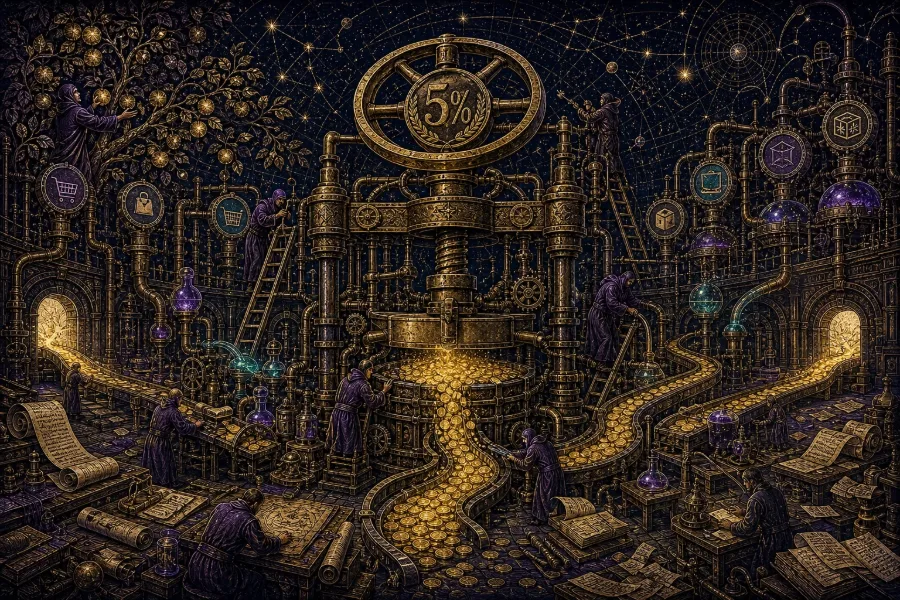 Engraved alchemical cover artwork for &ldquo;Apple's EU App Store U-Turn: What It Means If You Sell Outside the App Store&rdquo;