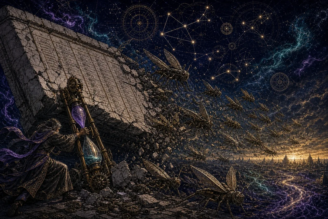 Engraved alchemical cover artwork for &ldquo;Your ARR Isn't as Safe as You Think: The AI-Era SaaS Buying Shakeup&rdquo;