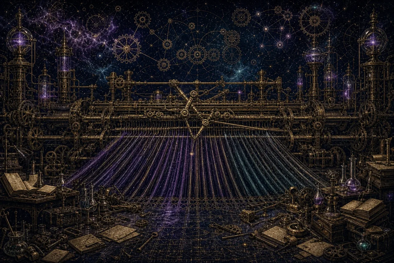 Engraved alchemical cover artwork for &ldquo;Google's Own Data Says AI Isn't Replacing Workers Yet — What That Means for Automation Builders&rdquo;