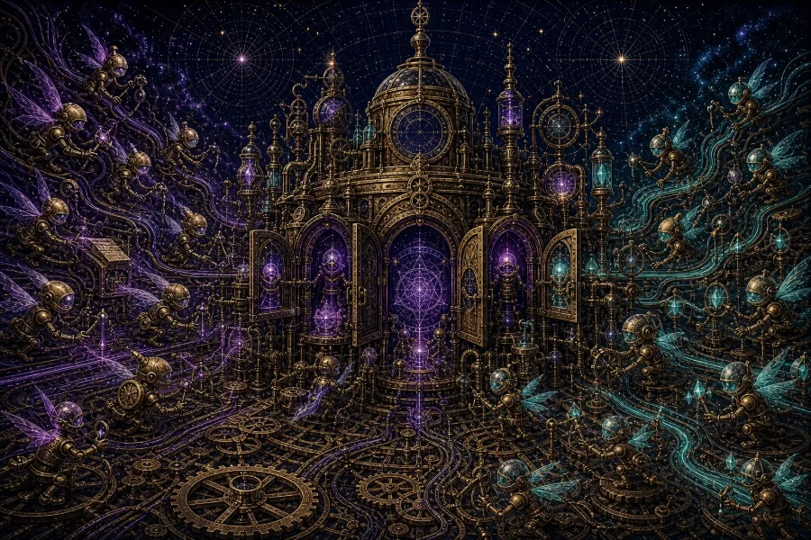 Engraved alchemical cover artwork for &ldquo;Google Just Opened Your Smart Home to Any AI Agent — Here's Why That Matters&rdquo;
