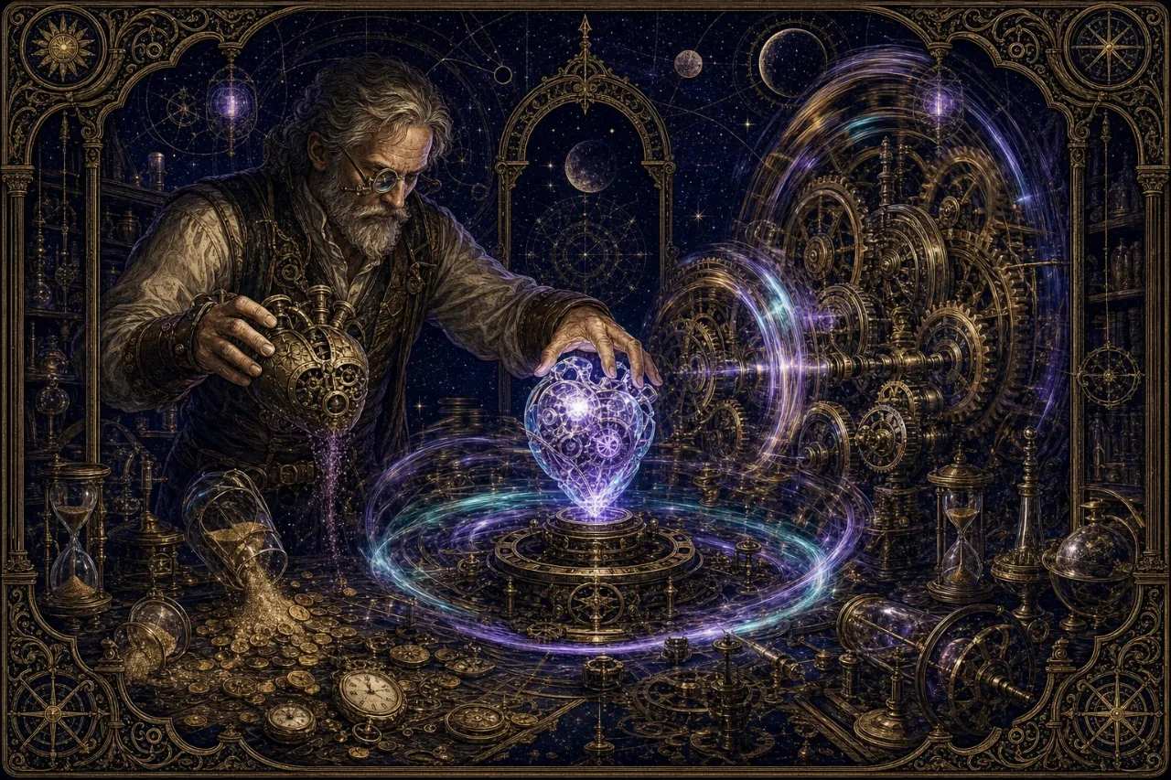 Engraved alchemical cover artwork for &ldquo;What Migrating a Production AI Agent to GPT-5.6 Actually Taught One Team&rdquo;
