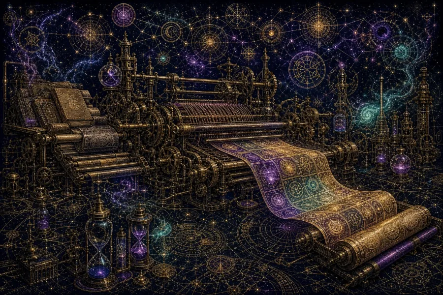 Engraved alchemical cover artwork for &ldquo;ScrollEd Turns Textbooks Into TikTok — The Content-Repurposing Playbook Every Founder Should Steal&rdquo;