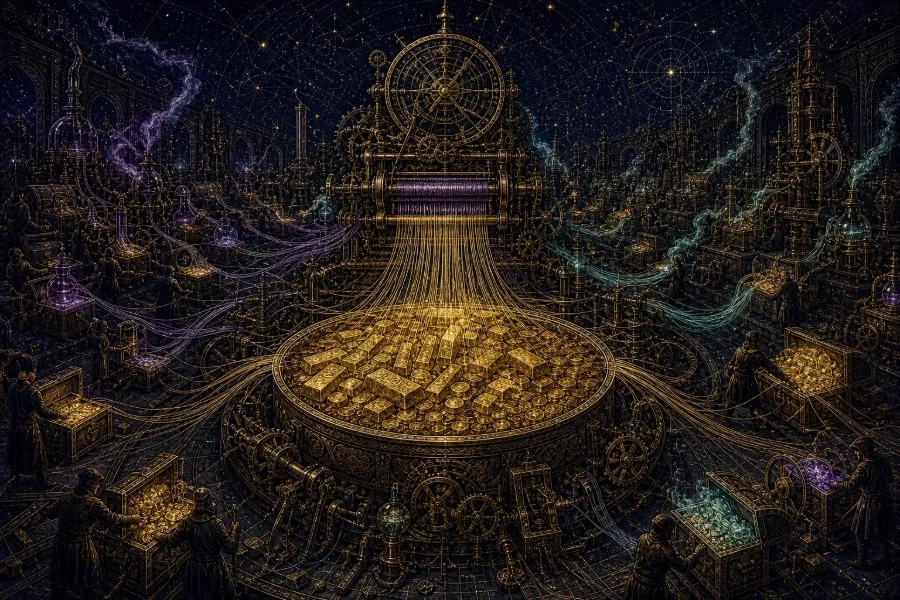 Engraved alchemical cover artwork for &ldquo;YouTube Just Raised the Bar for Creators — What It Means for Automated Content&rdquo;